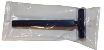 Twin Blade Razor (navy handle) poly bagged